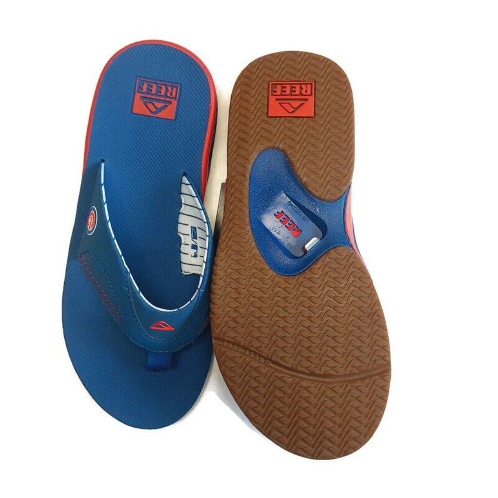 REEF Fanning X MLB Chicago Cubs Bottle Opener Sandals Mens Size 11 Womens 13 - Picture 9 of 12